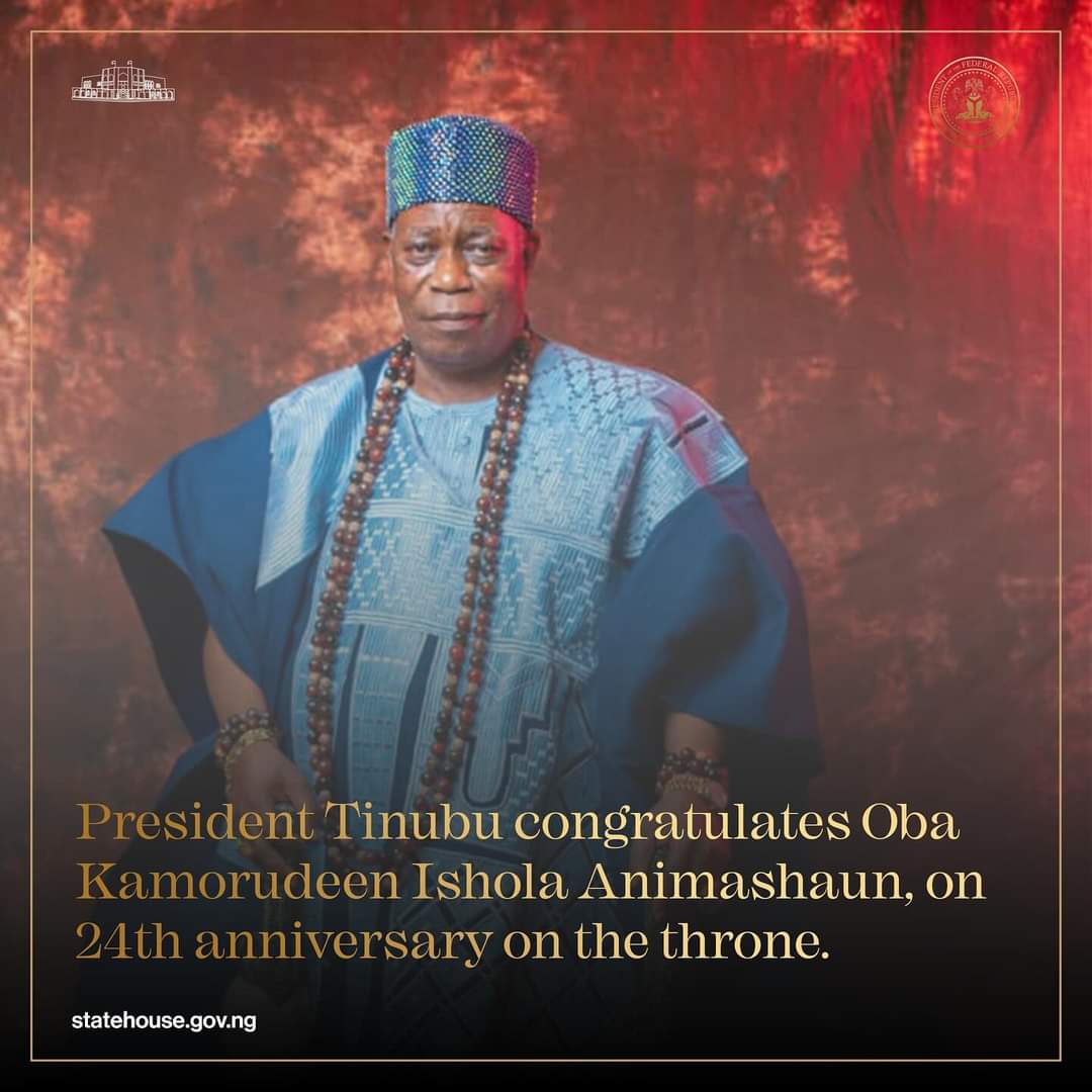 President Bola Tinubu Extols Oloja of Epe Land on 24th Anniversary of Reign.