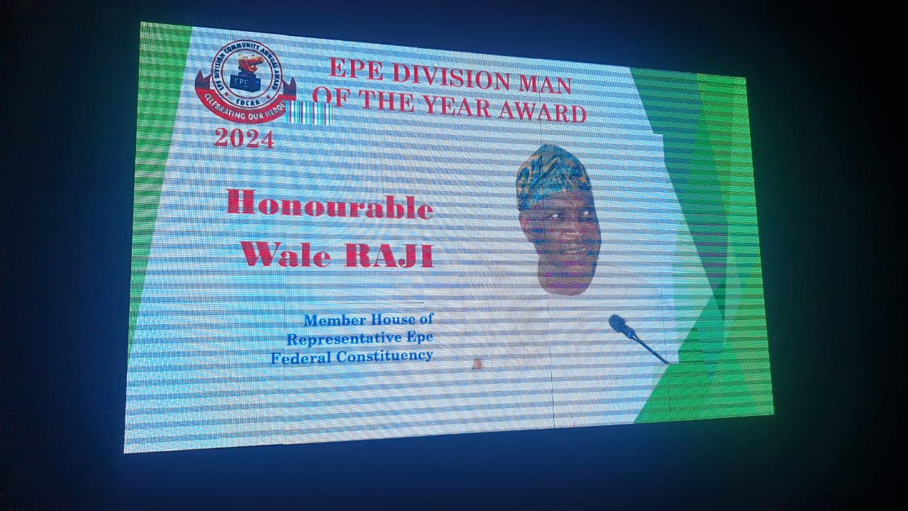 Man of the Year: Rep. Wale Raji Advocates Unity for Epe Division’s Transformation at EDCAA Awards.