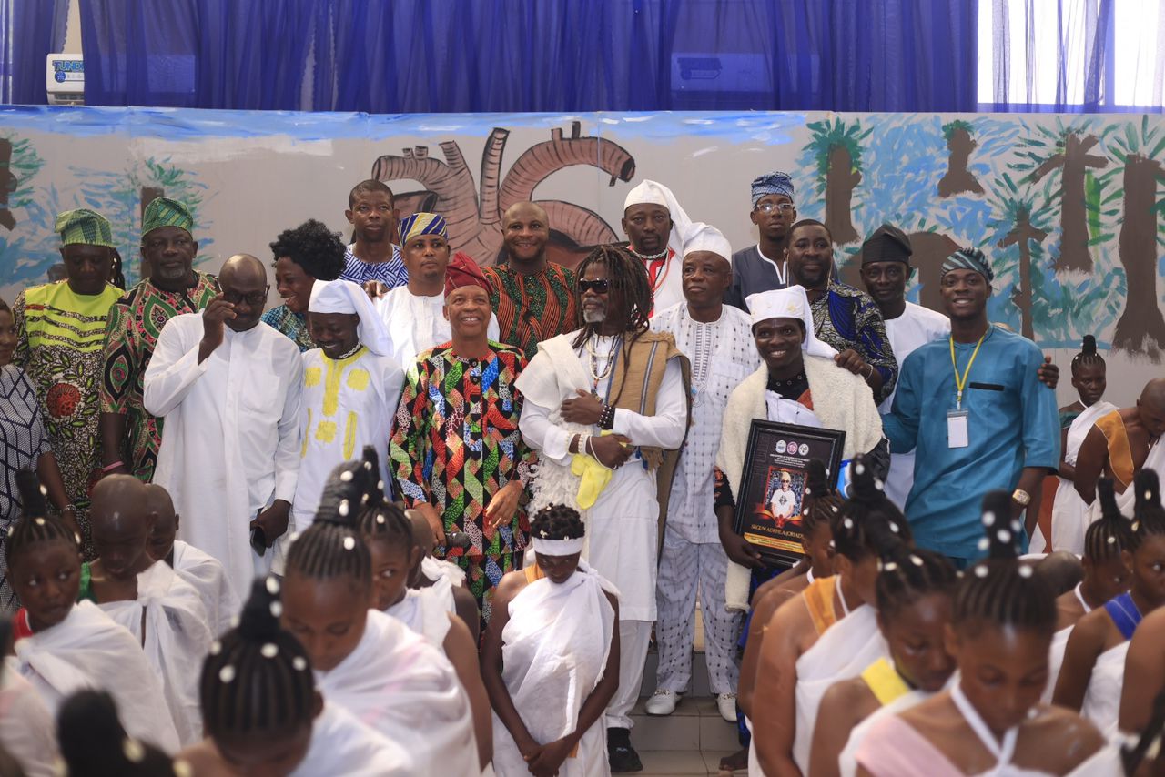 Chief Priest Ignites Cultural Flame at LASUED as Theatre Arts Students Stage a Dazzling 4th Induction Ceremony.